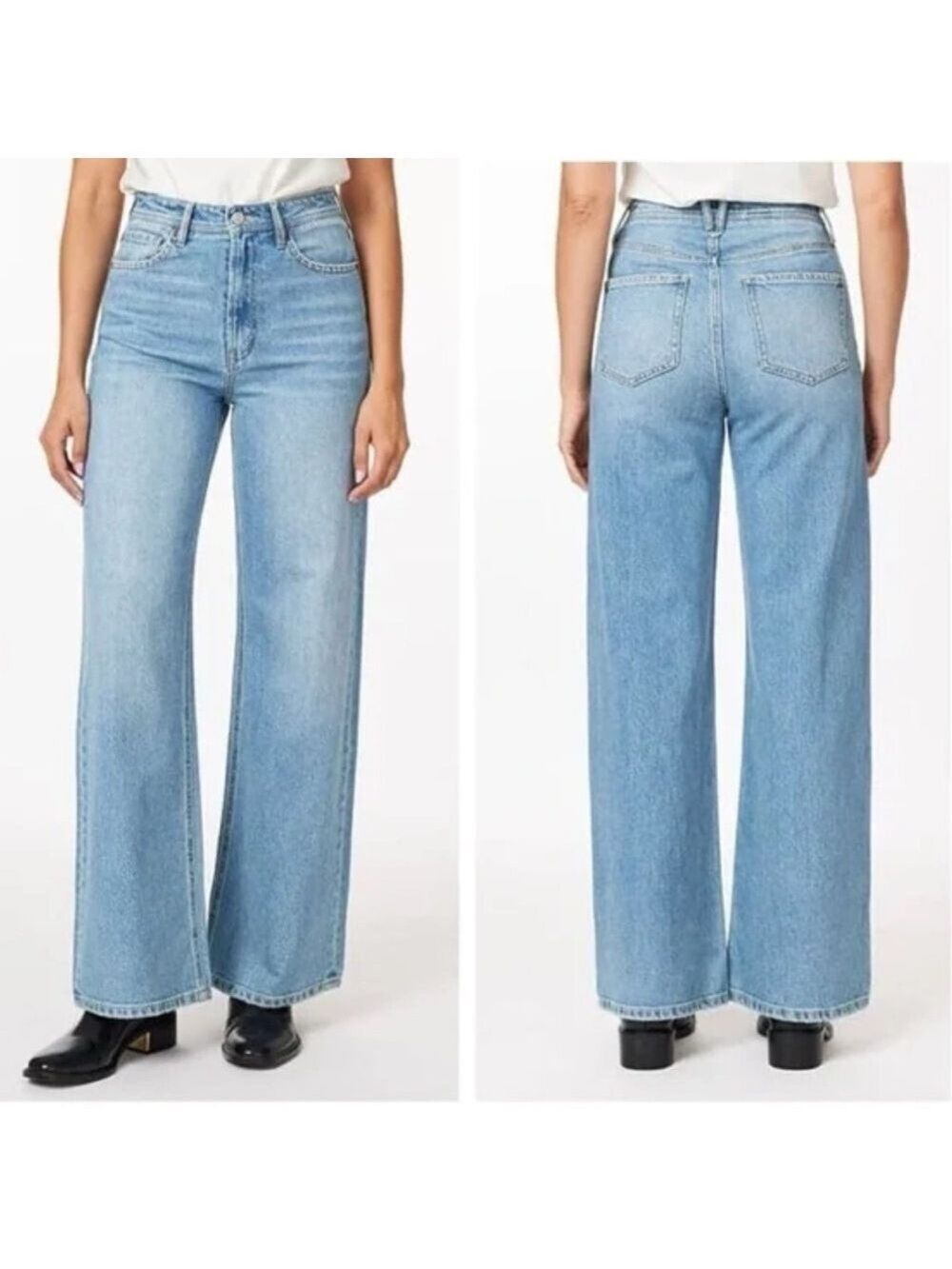 Scotch & Soda The Daze Wide Leg High Rise Jeans Blue Relaxed Size 8 / 29